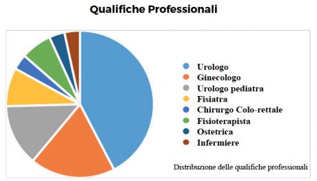 Distribuzione delle qualifiche professionali rappresentate all'interno delle Commissioni tematiche SIUD